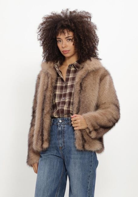 Beige SILVIAN HEACH Faux fur jas FURCOAT RISPAR - large