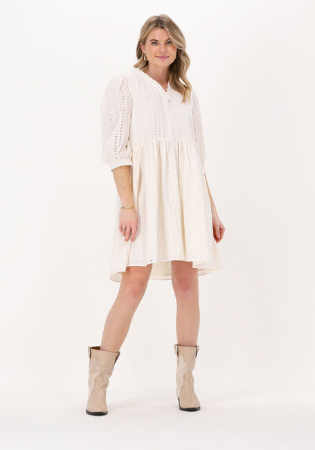 Gebroken wit OBJECT Mini jurk OBJVIOLETTA 3/4 SHORT DRESS - large