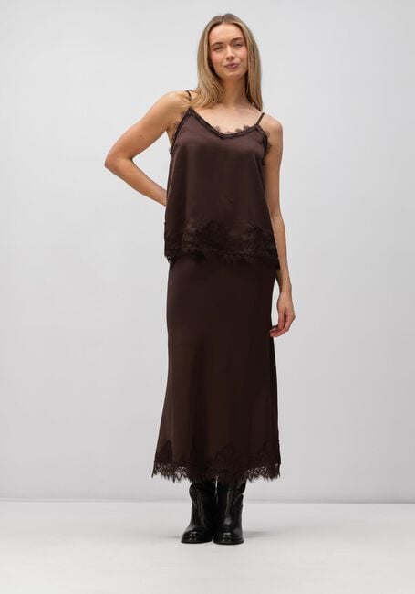 Bruine OBJECT Top OBJNALINE REG SLIP LACE TOP - large