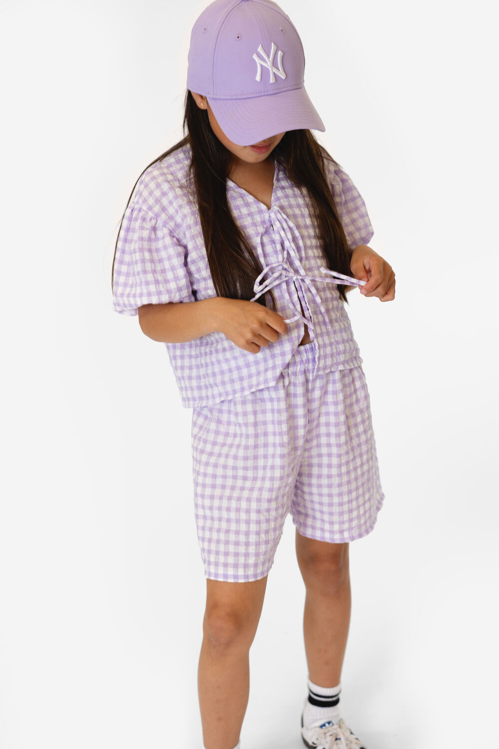 Lila Salty Stitch Blouses GINGHAM BLOUSE - large