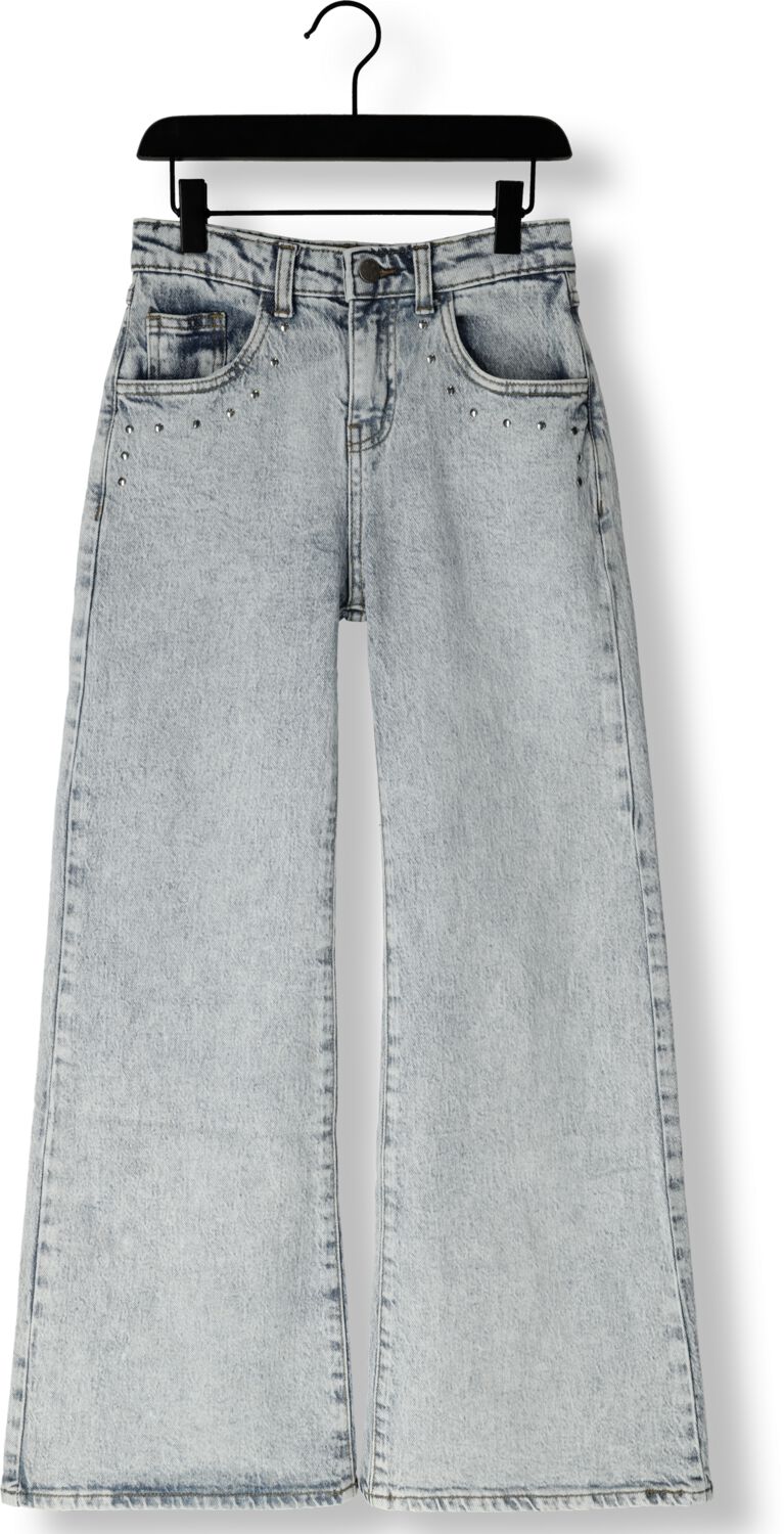 Retour Jeans high waist wide leg jeans Gigi bleached blue denim Blauw Meisjes Stretchdenim 170