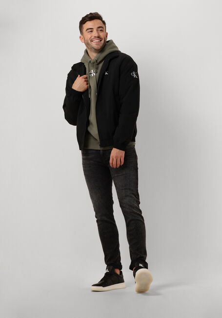 Olijf CALVIN KLEIN Sweater MONOLOGO HOODIE - large