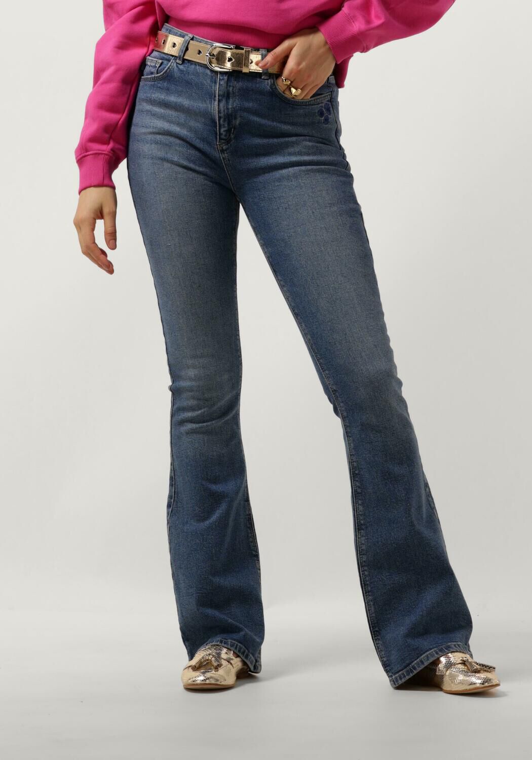 Fabienne Chapot flared jeans Eva medium blue denim