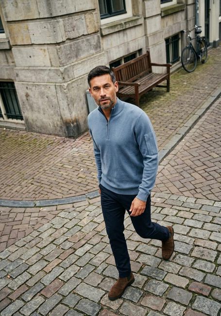 Blauwe SAINT STEVE Trui AXEL-S - large