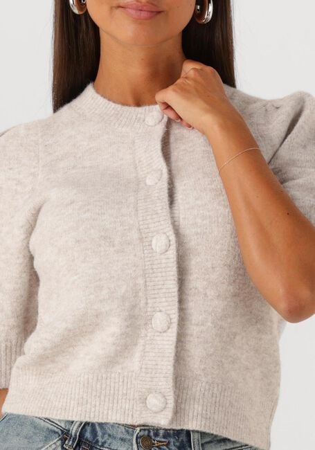 Ecru NEO NOIR Vest TRUDY KNIT CARDIGAN - large