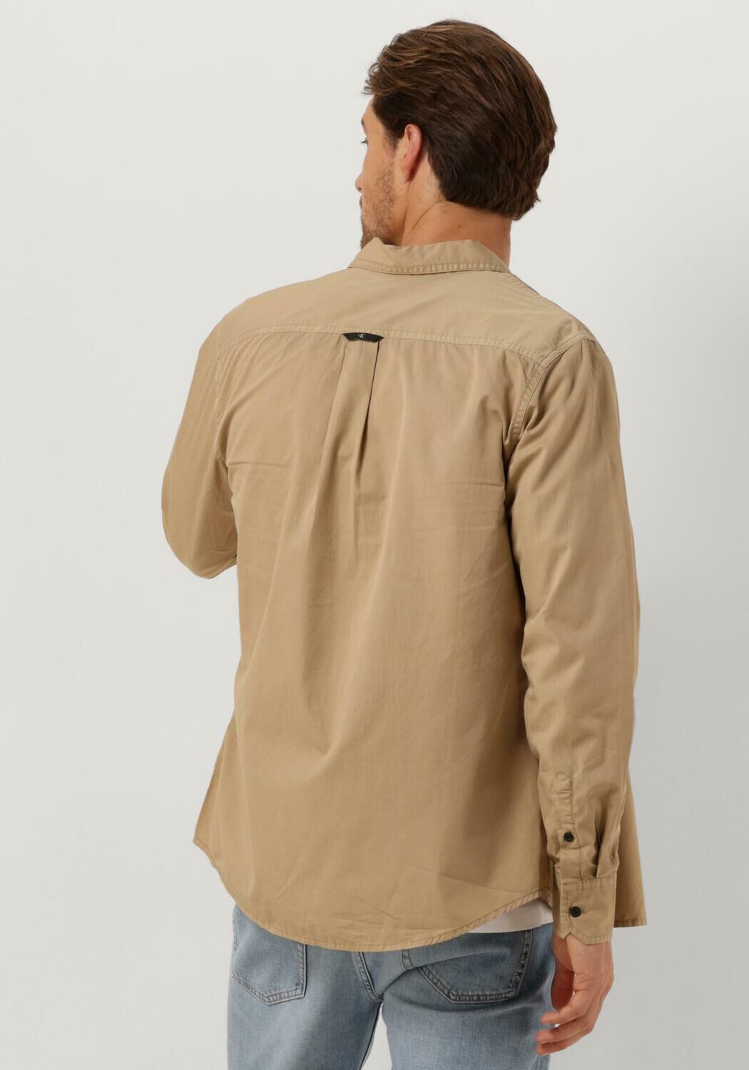 CALVIN KLEIN Heren Overhemden Regular Shirt Beige