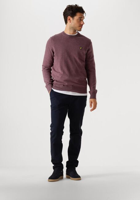 Paarse LYLE & SCOTT Trui LAMBSWOOL BLEND CREW NECK JUMPER - large
