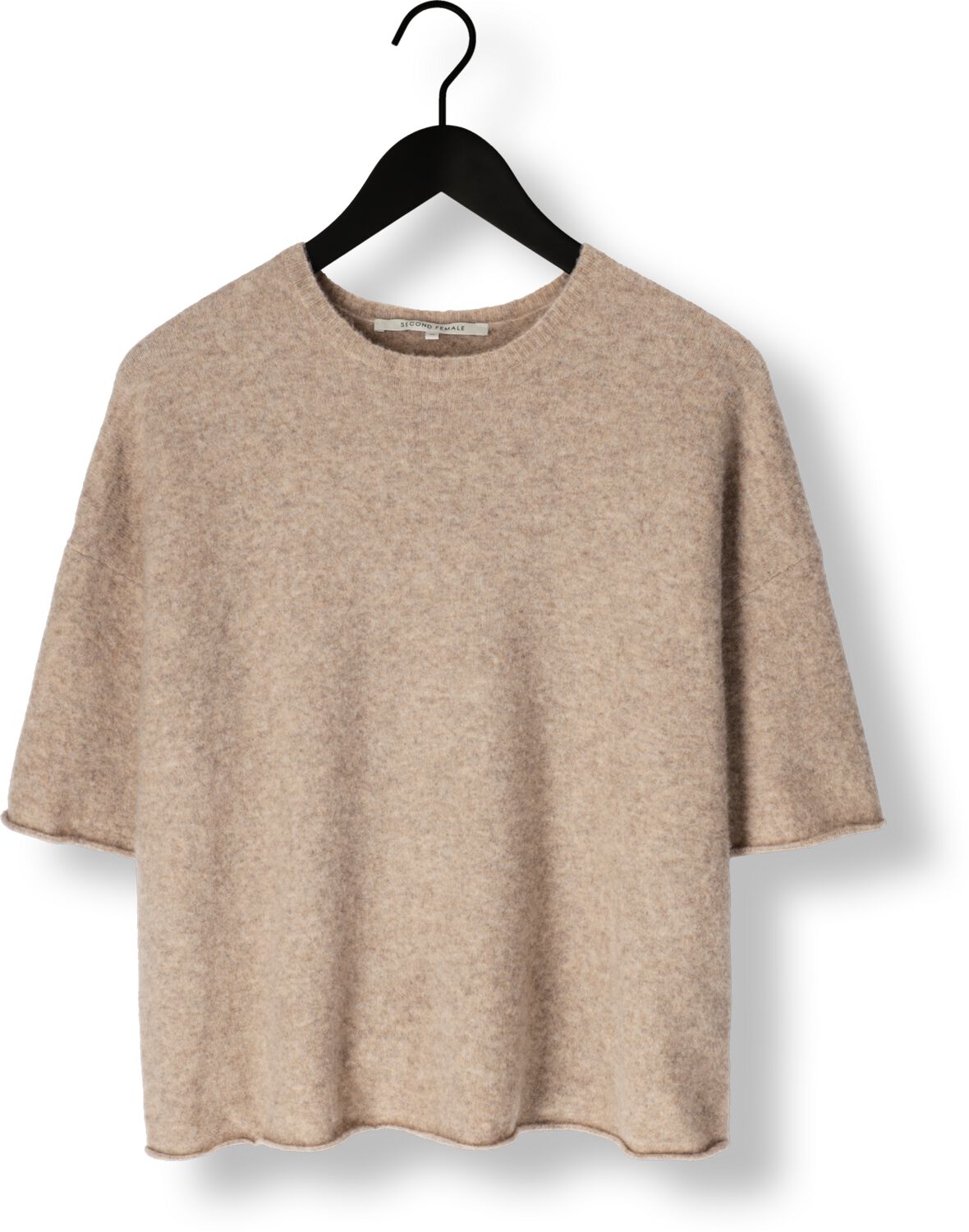 SECOND FEMALE Dames Truien & Vesten Selana Knit O-neck Beige
