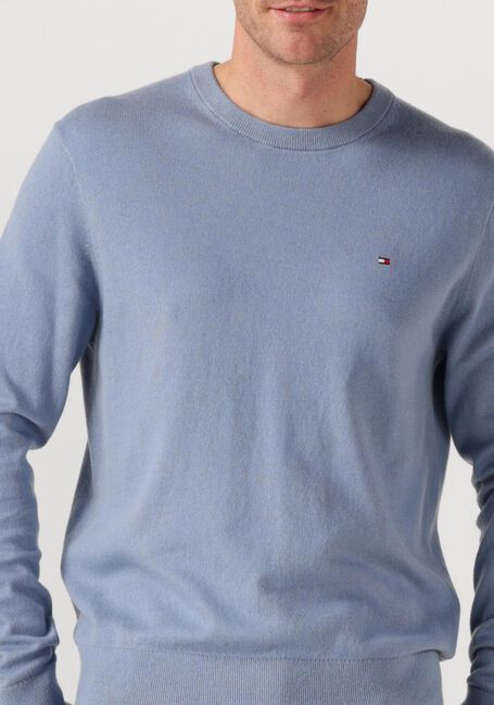 Lichtblauwe TOMMY HILFIGER Trui PIMA ORG CTN CASHMERE CREW NECK - large