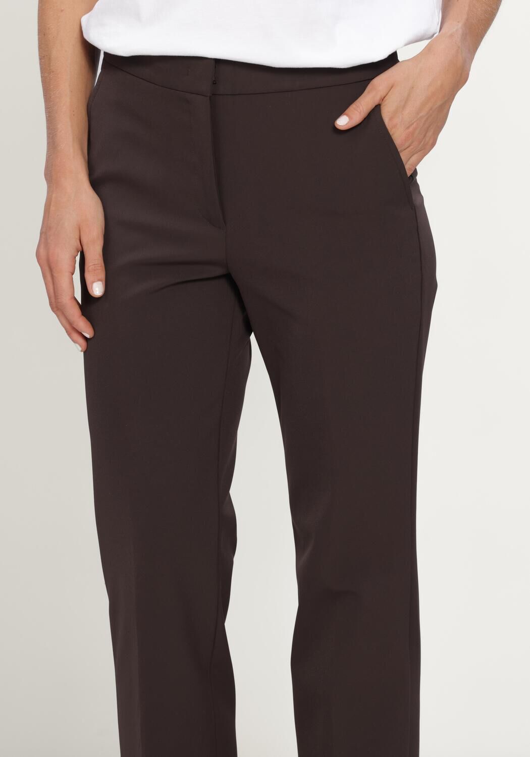 Bruine CAMBIO Pantalon SUGAR MICROSTRUCTURE SUPERSTRETCH - large