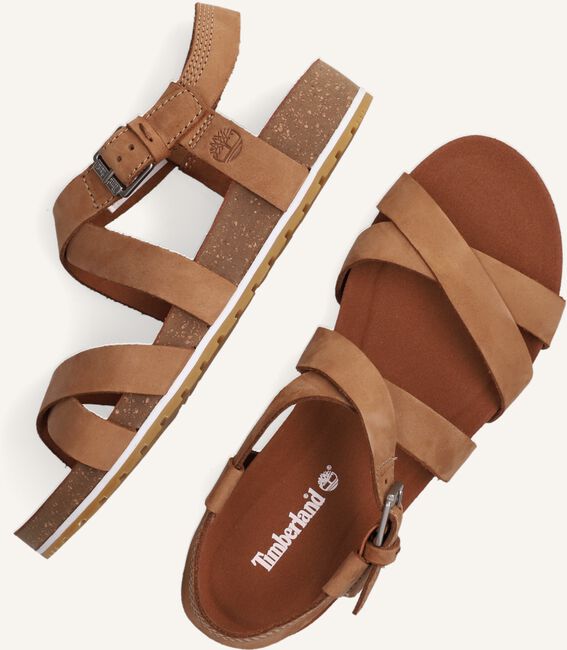 Cognac TIMBERLAND Platte sandalen MALIBU WAVES ANKLE Cognac TIMBERLAND Platte sandalen MALIBU WAVES ANKLE - large