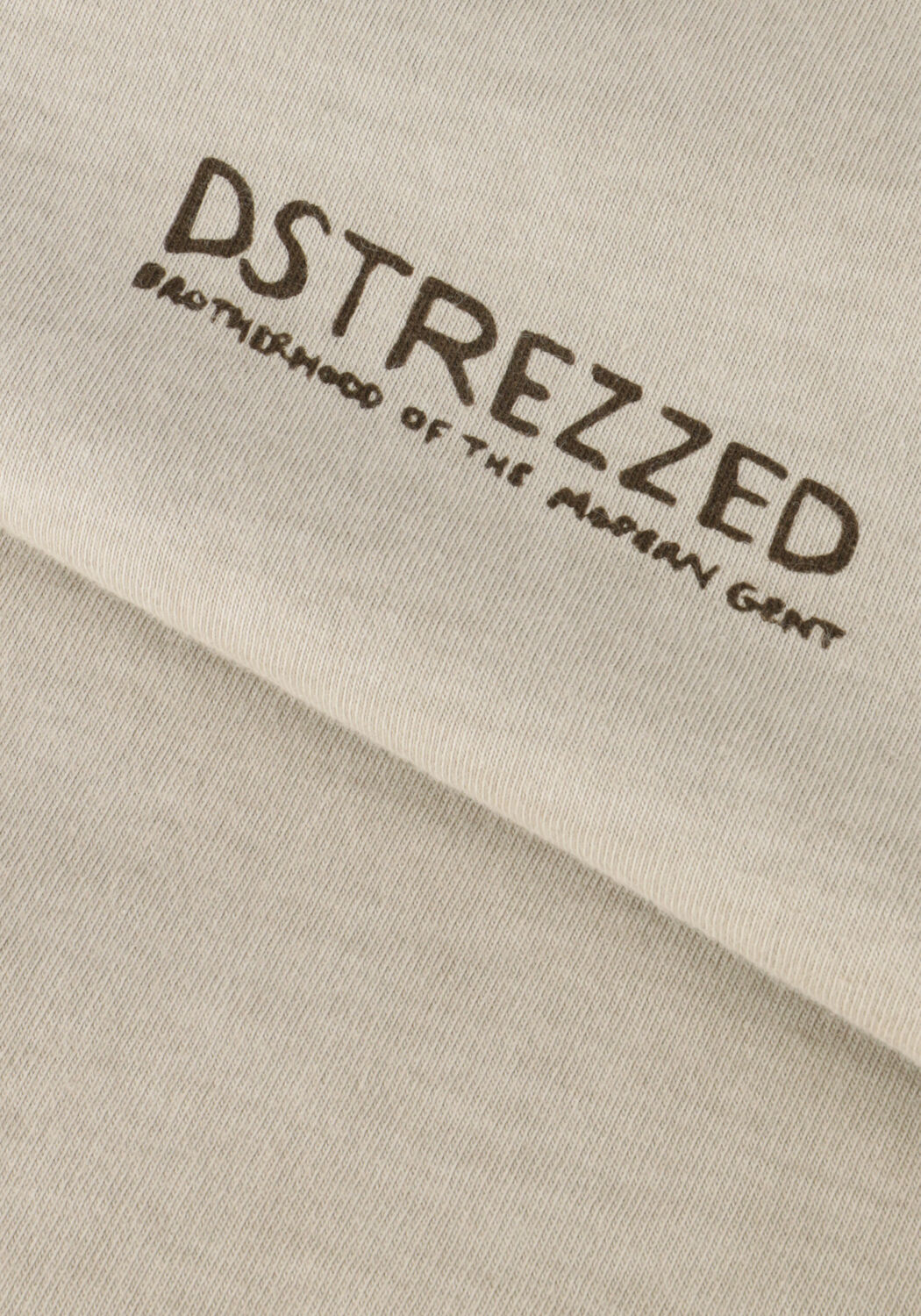 Beige DSTREZZED T-shirt NICKOLAS GRAPHIC TEE - large