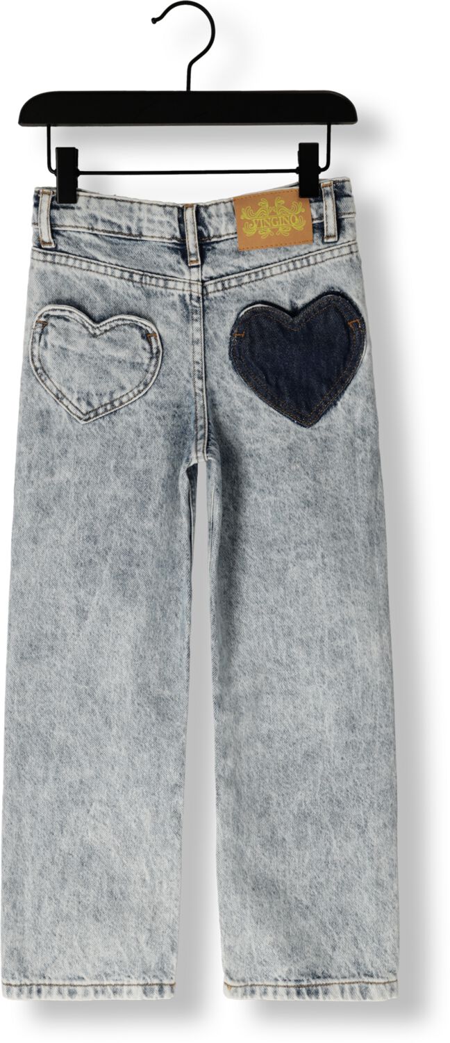 VINGINO Meisjes Jeans Cato Heart Lichtblauw