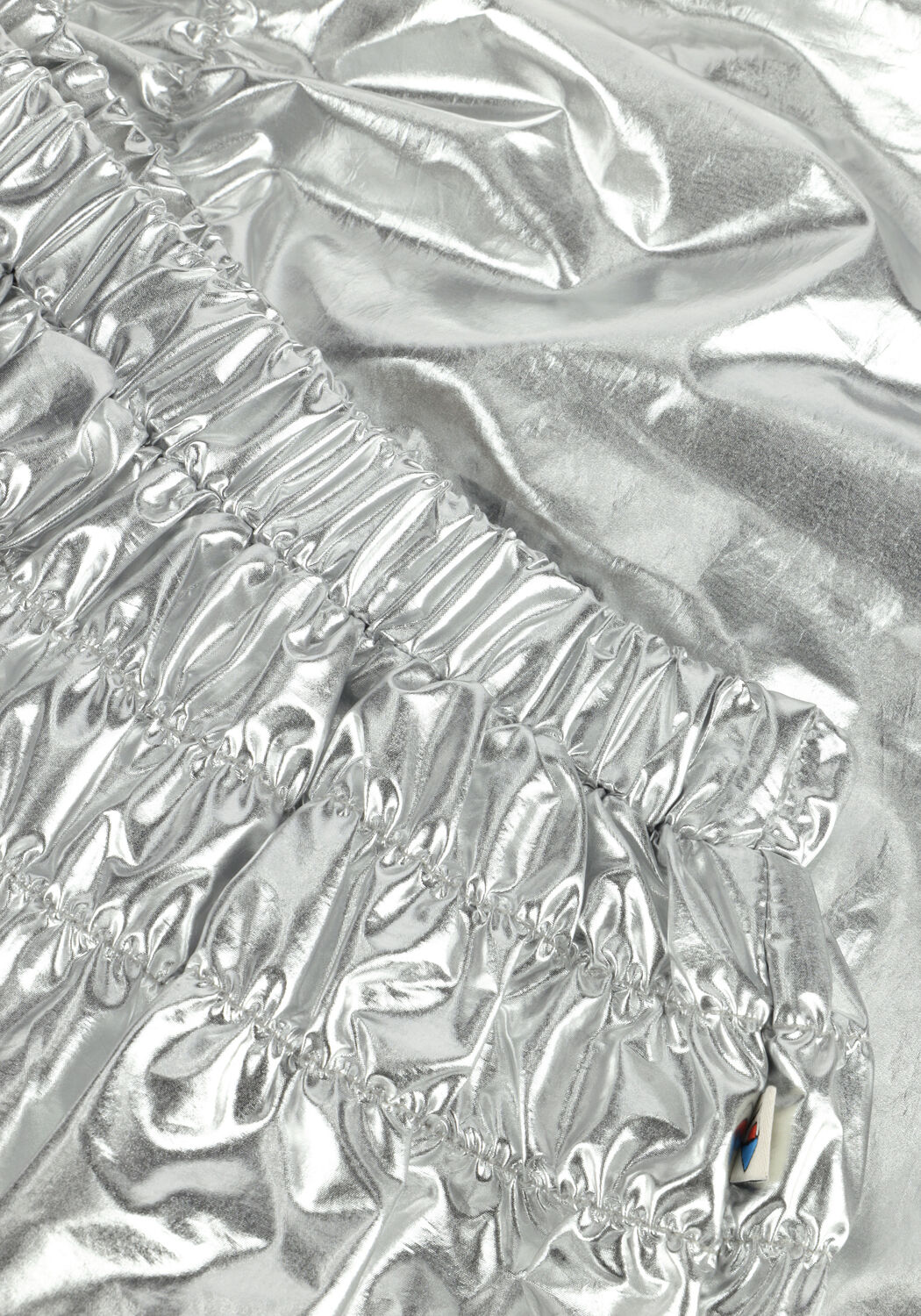 Zilveren Jelly Mallow Minirok SHIRRING SHORT LEGGINGS SKIRT - large