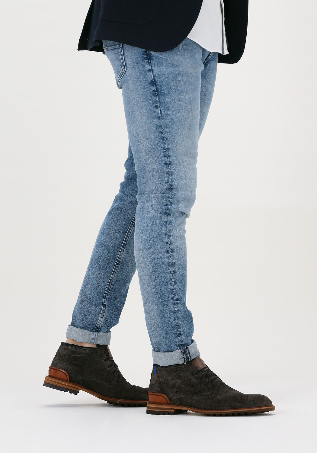 Bruine FLORIS VAN BOMMEL Veterschoenen 20102 - large