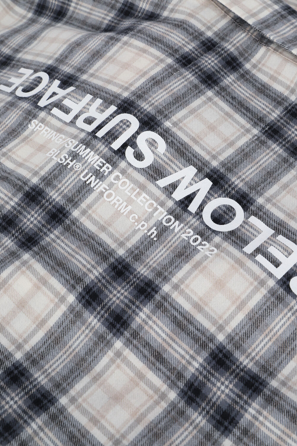 Beige BLS HAFNIA Casual overhemd BELOW SURFACE FLANNEL SHIRT - large