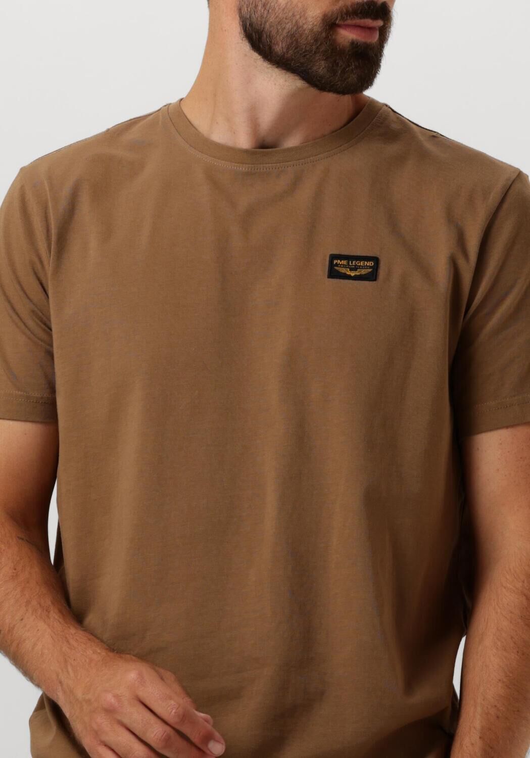 PME LEGEND Heren Polo's & T-shirts Short Sleeve R-neck Guyver Tee Bruin