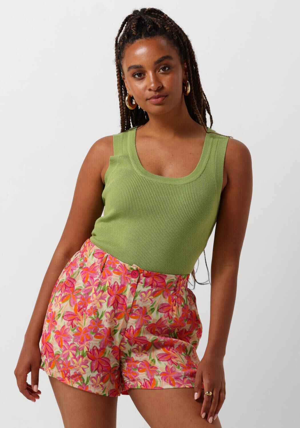 YDENCE Dames Tops & T-shirts Knitted Top Keely Groen
