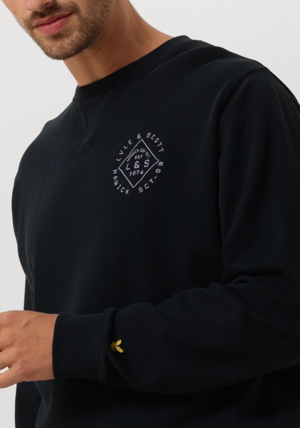 LYLE & SCOTT Heren Truien & Vesten Stamp Crew Neck Sweatshirt Donkerblauw
