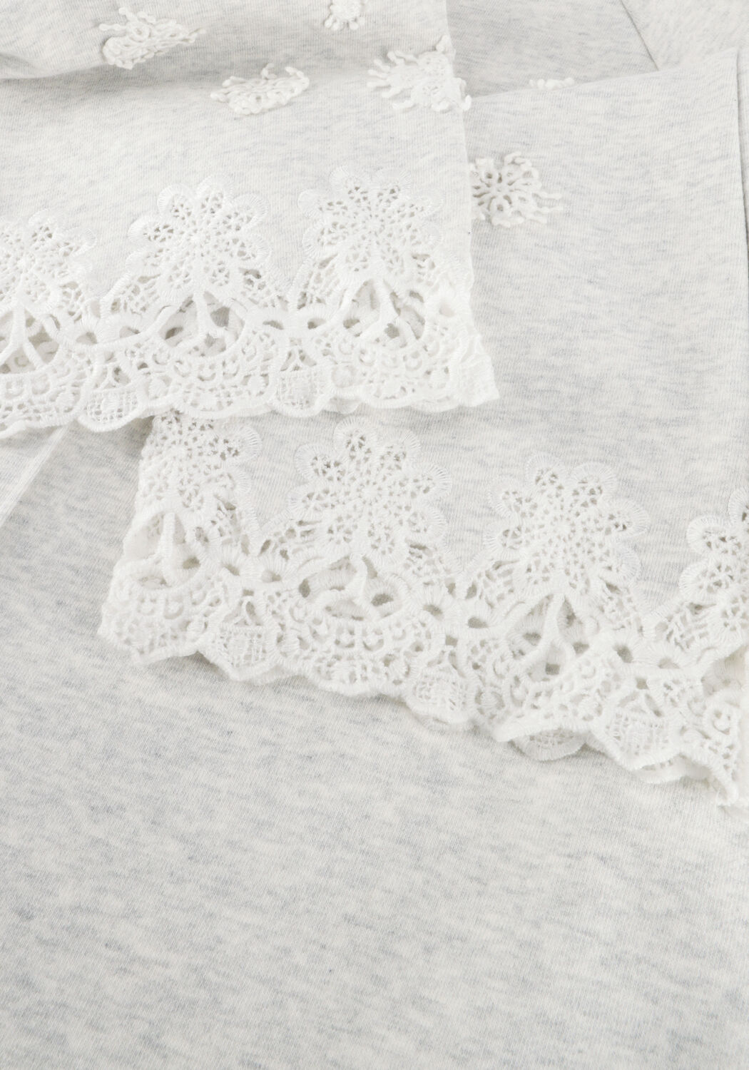 Lichtgrijze OBJECT Sweater OBJKIMIA LS RE SWEAT SHIRT - large