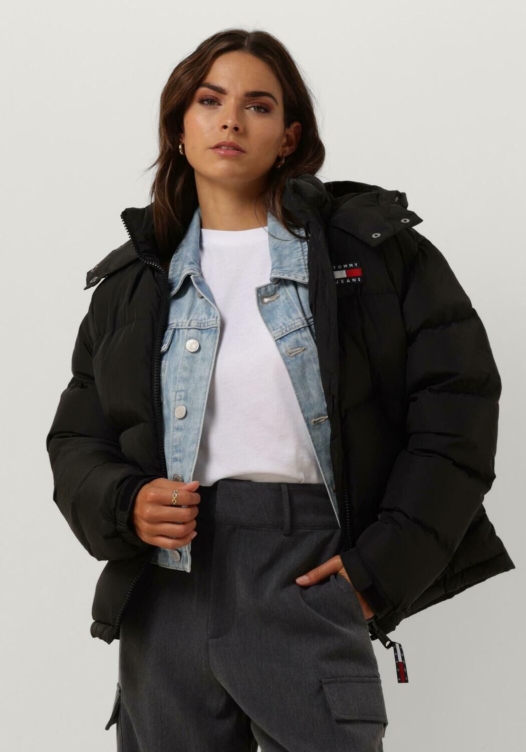 Tommy jeans gewatteerde jas hot sale dames