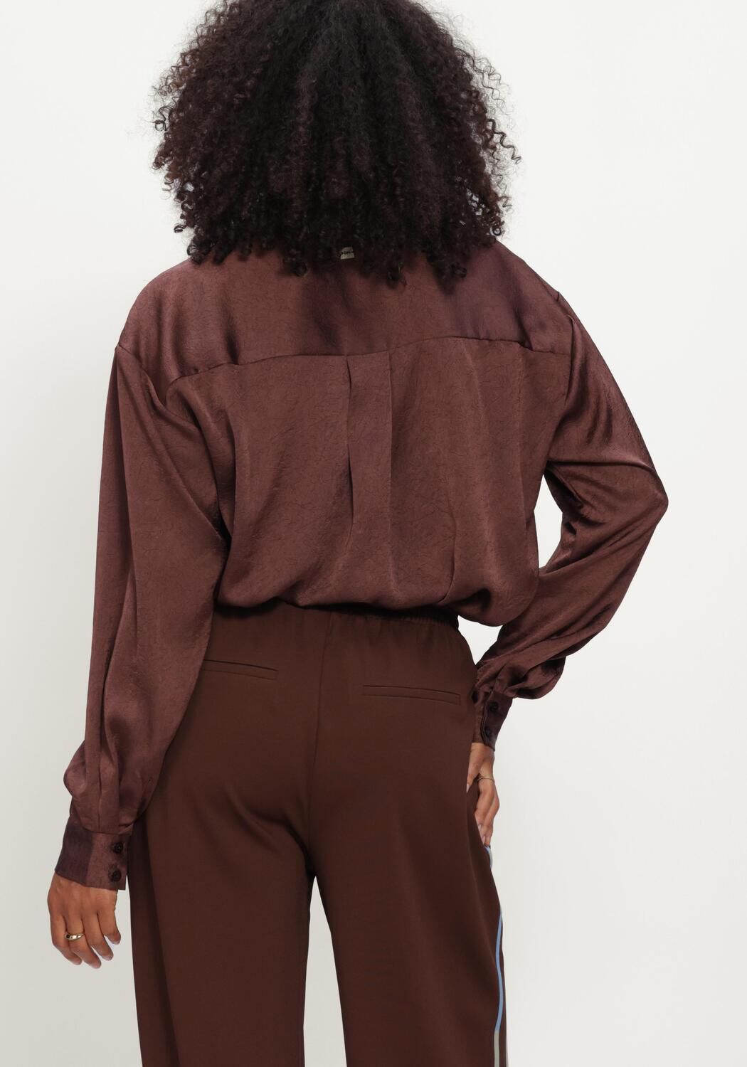 Bordeaux POM AMSTERDAM Blouses ROBIN CHOCOLATE BROWN - large
