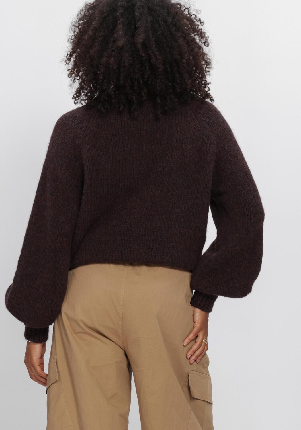 Bruine BY-BAR Trui LUCIA PULLOVER - large