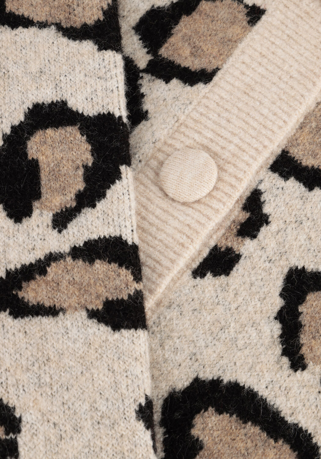 Multi SUMMUM Vest KNITTED CARDIGAN LEOPARD JACQUARD KNIT - large