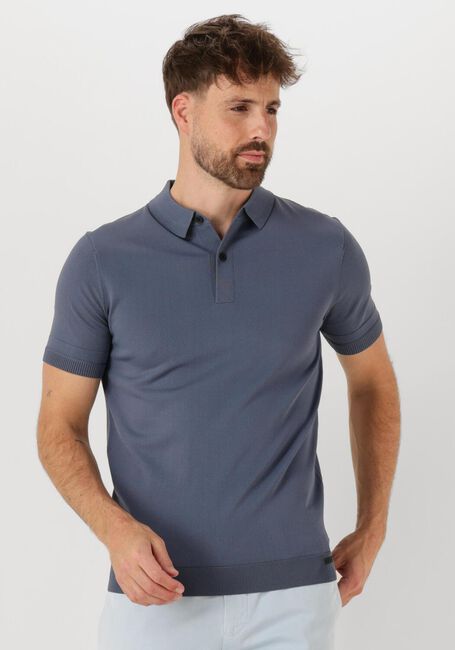 Grijze GENTI T-shirt POLO BUTTON SS K2046-1260 - large