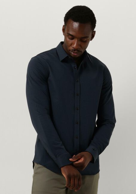 Blauwe CAST IRON Casual overhemd LONG SLEEVE SHIRT TWILL JERSEY 2 TONE - large