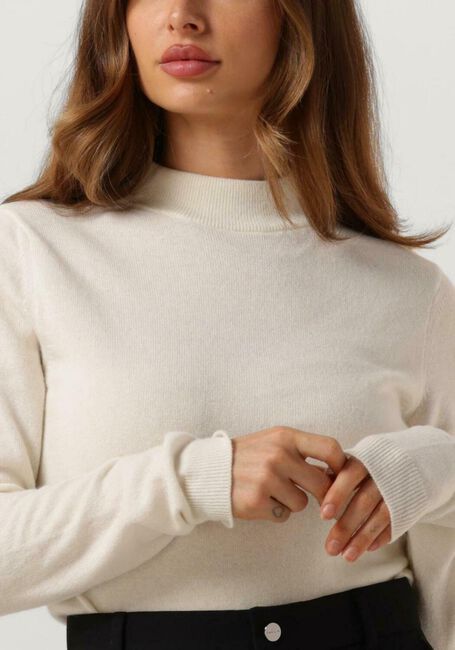 Ecru VANILIA Coltrui SHEER CASHMERE ROLLNECK - large