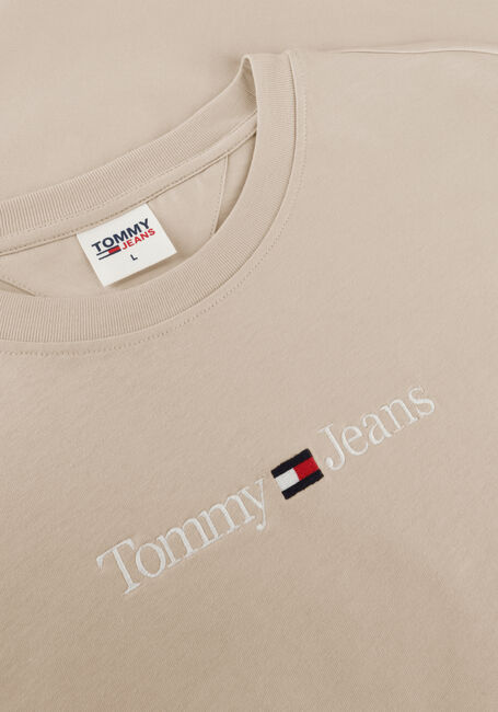Beige TOMMY JEANS T-shirt TJM CLASSIC LINEAR LOGO TEE - large