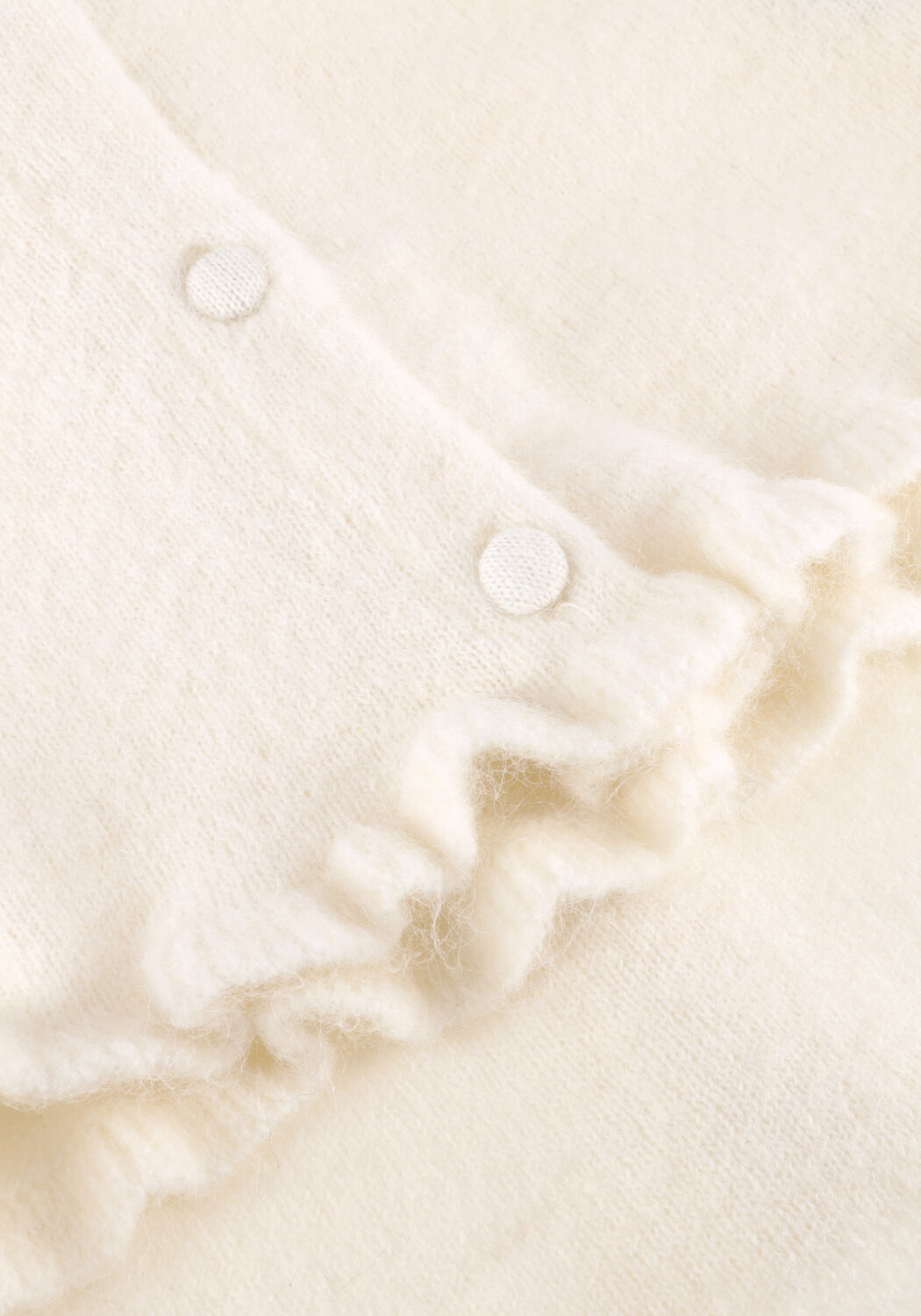 Gebroken wit SELECTED WOMEN Vest SLFLULU FRILL LS KNIT CARDIGAN - large