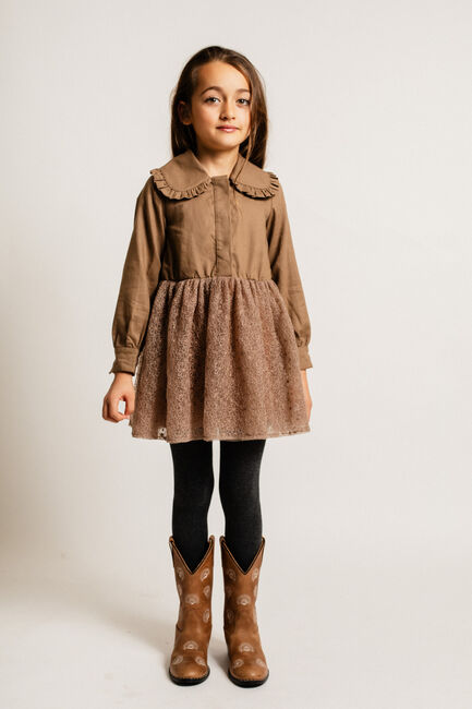 Khaki BAJE STUDIO Mini jurk BOWIL - large