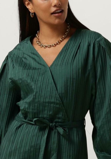 Donkergroene ANOTHER LABEL Mini jurk LOISA DRESS L/S - large