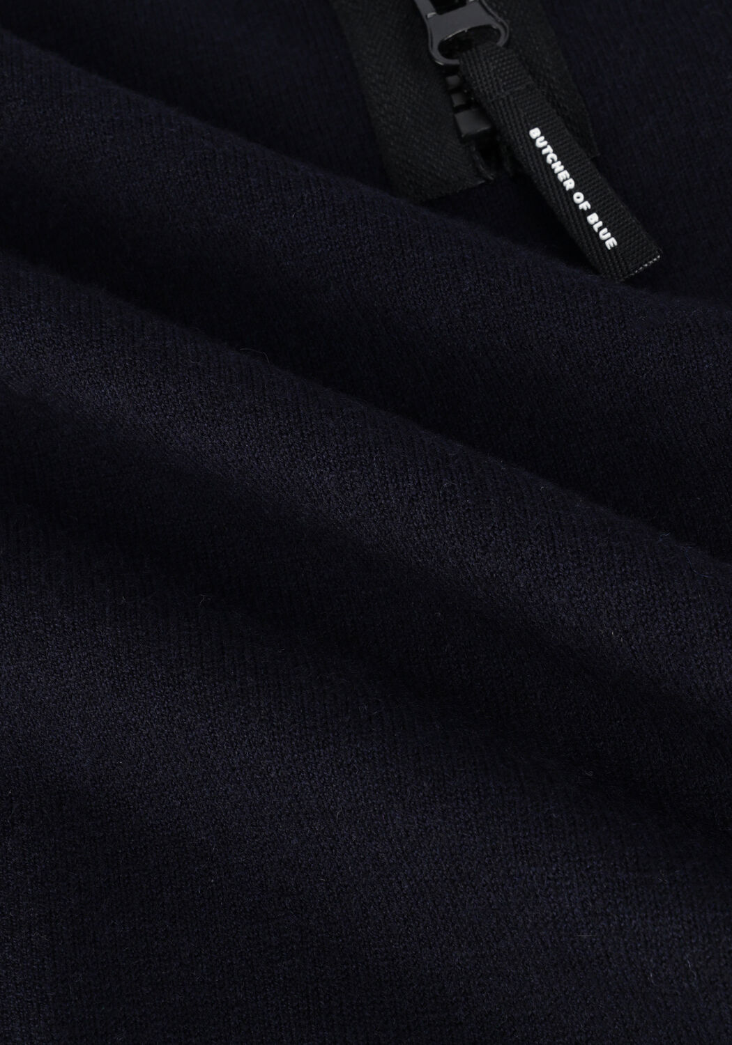 Blauwe BUTCHER OF BLUE Trui CLIFDEN HALFZIP - large