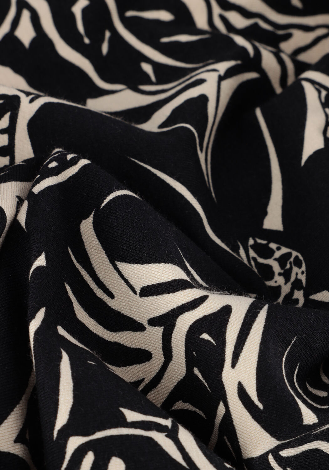 Zwarte JANSEN AMSTERDAM Mini jurk VFB506 JERSEY PRINTED WRAP DRESS 3/4 SLEEVE - large