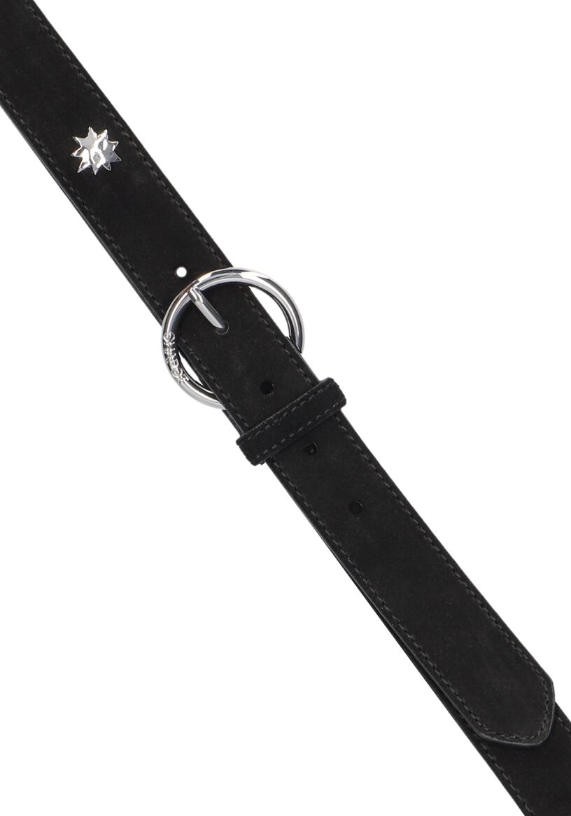 FABIENNE CHAPOT Dames Riemen Hammered Star Belt Zwart