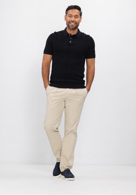 Donkerblauwe PROFUOMO Polo POLO SS COTTON LINEN - large