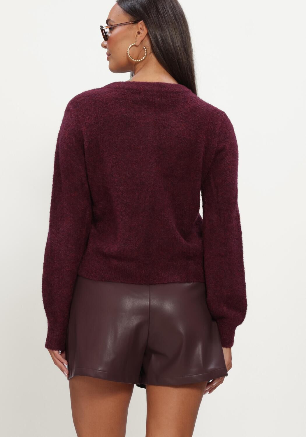 Bordeaux YDENCE Trui CARDIGAN EDEN - large