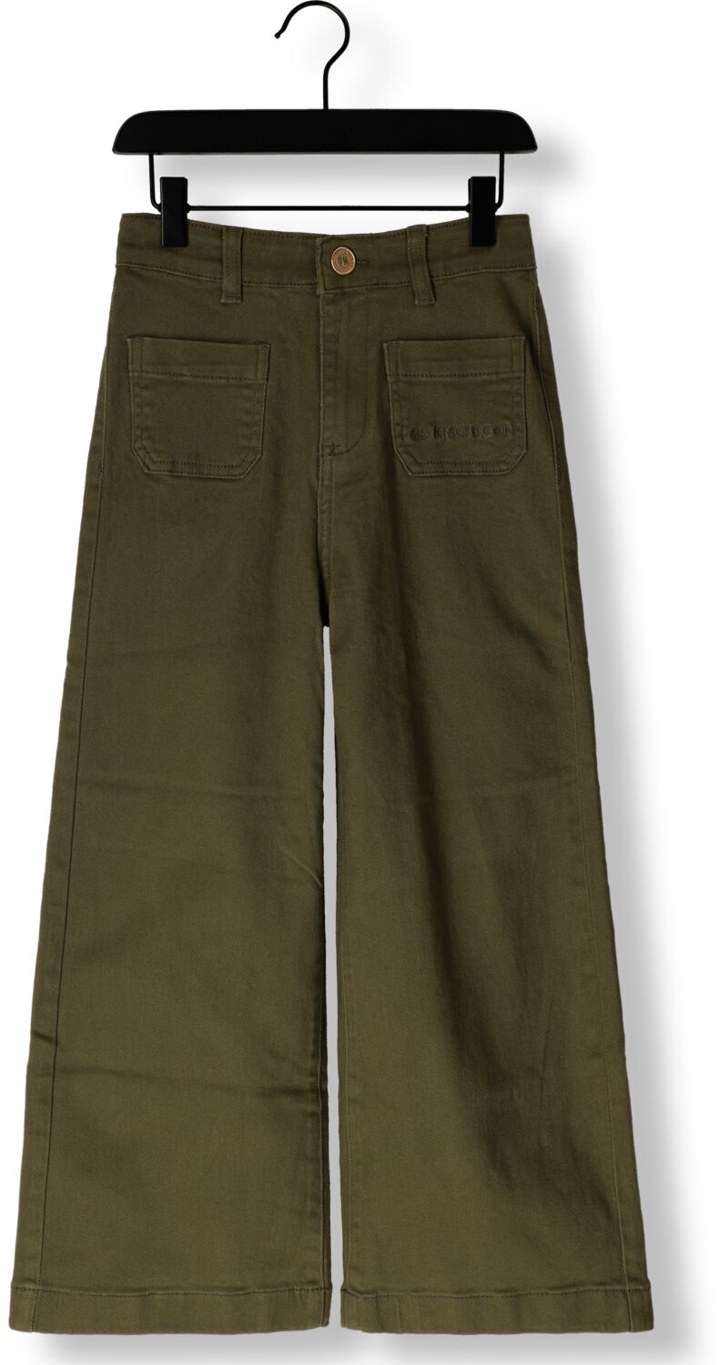Sofie Schnoor wide leg broek groen Meisjes Stretchkatoen 128