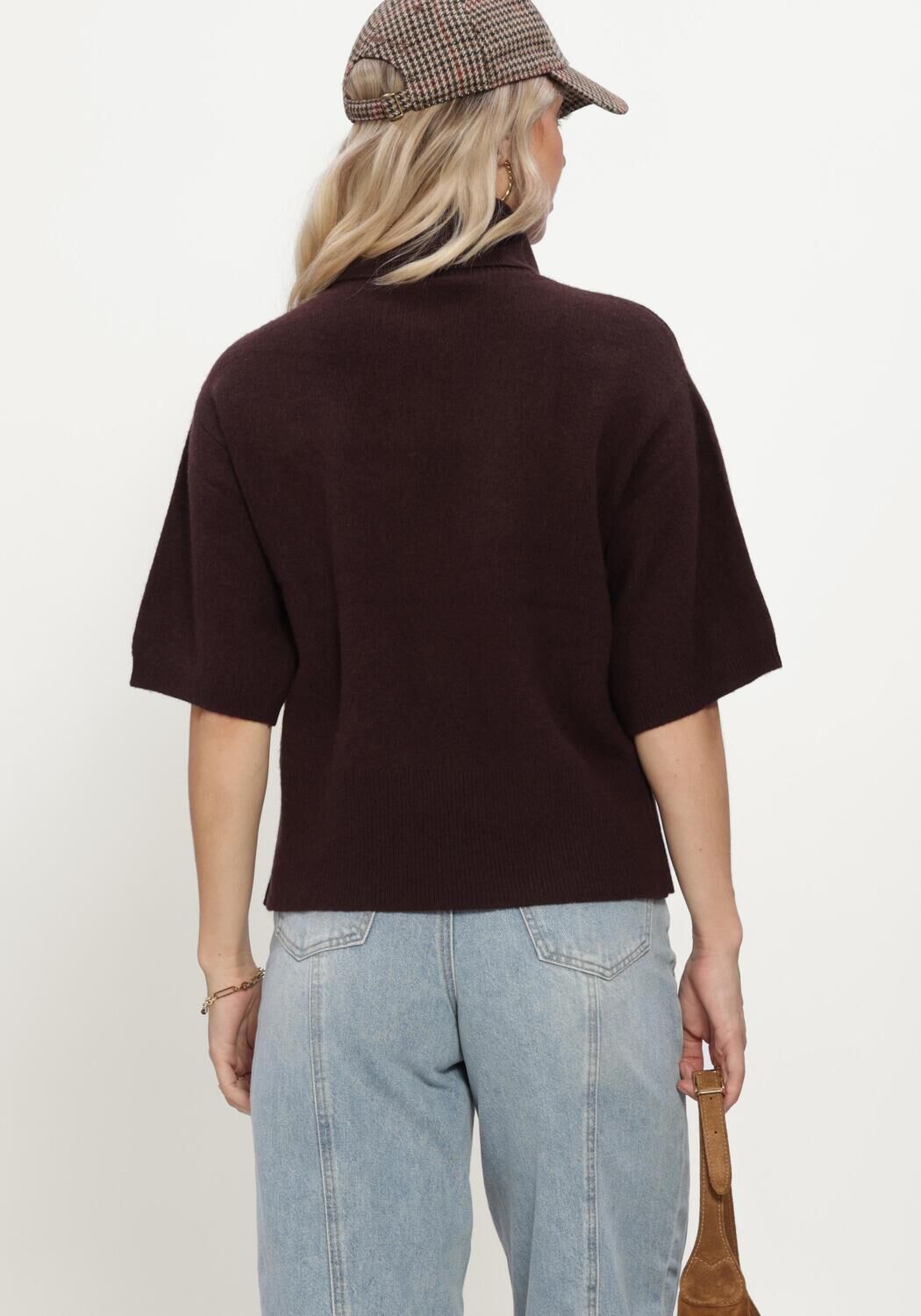 Bruine Y.A.S. Coltrui YASEMILA 2/4 ROLL NECK KNIT PULLOVER S. - large