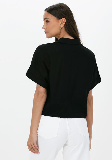 Zwarte SELECTED FEMME Blouses SLFGULIA SS CROPPED SHIRT - large