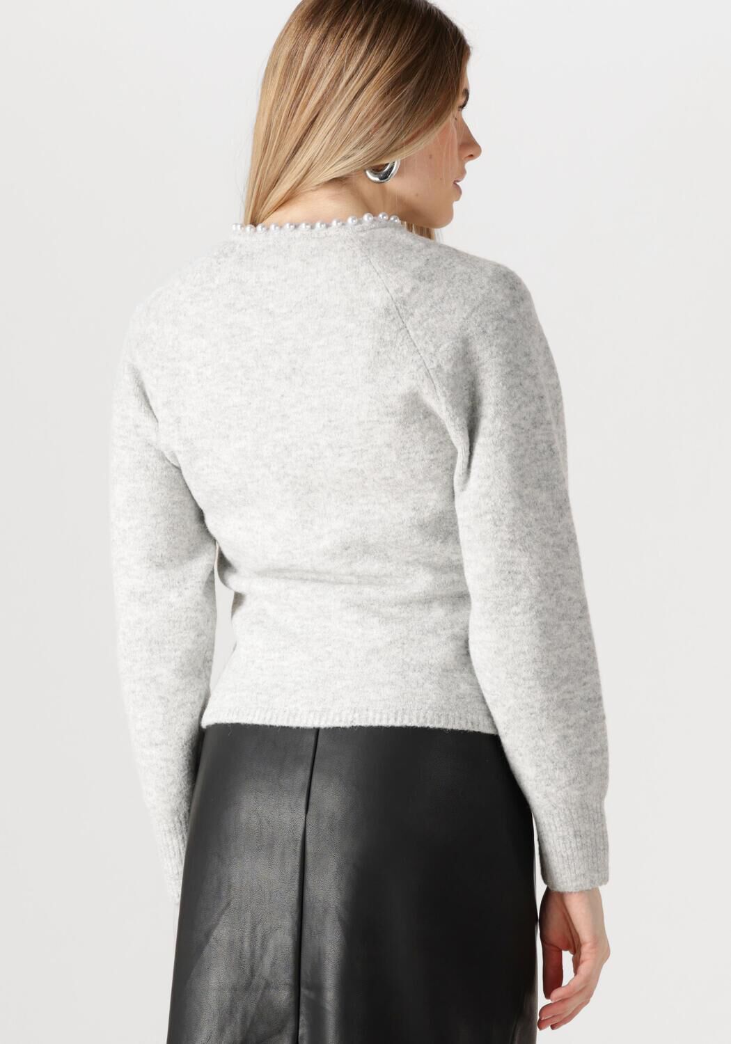 NEO NOIR Dames Truien & Vesten Lily Pearl Knit Cardigan Lichtgrijs