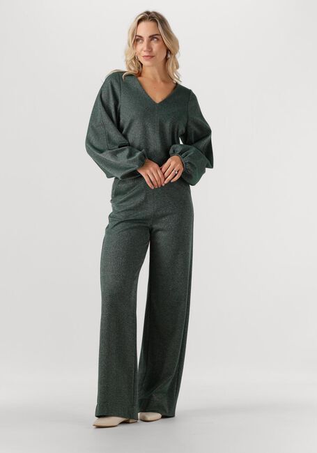 Donkergroene STUDIO ANNELOES Wijde broek LEXIE SPARKLE TROUSERS - large