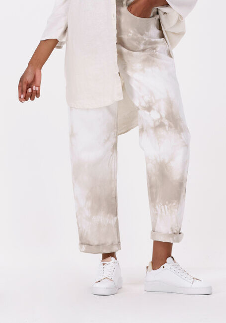 Beige 10DAYS Wijde broek PANTS COTTON TIE DYE - large