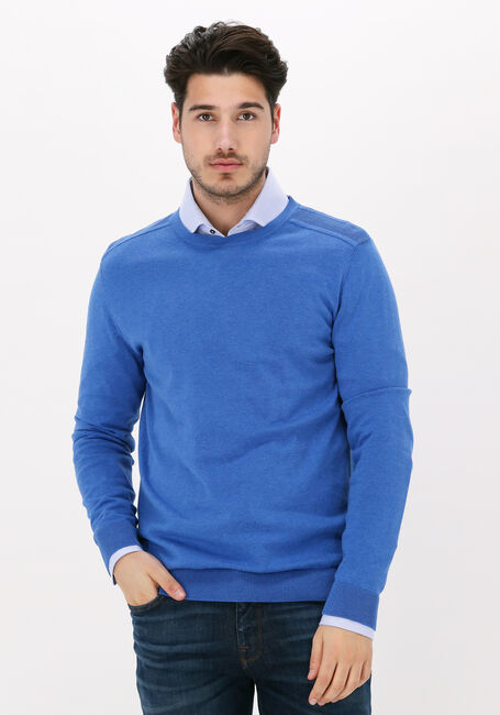 Blauwe SELECTED HOMME Trui SLHBERG CREW NECK NOOS - large