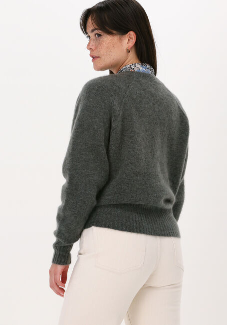 Grijze SECOND FEMALE Vest BROOK KNIT REVERSE BOXY CARDIG - large