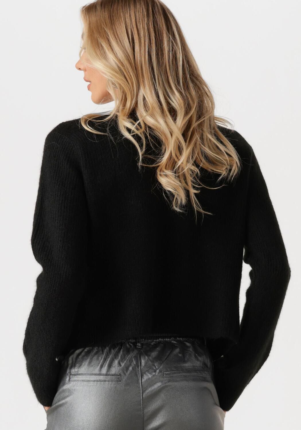 OBJECT Dames Truien & Vesten Objparvi Sateen Bow Knit Cardigan Zwart