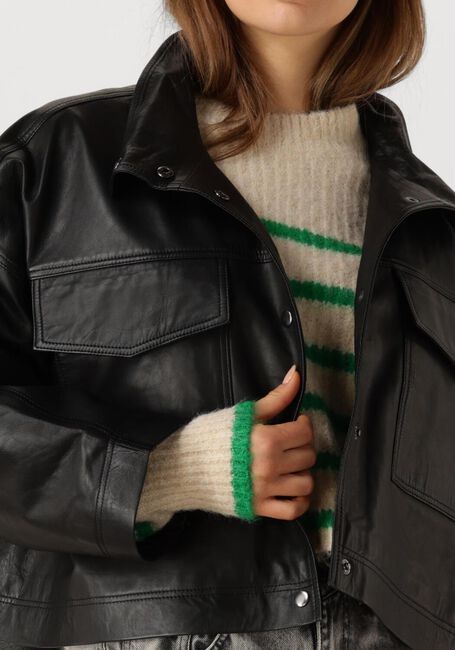Zwarte CO'COUTURE Jassen PHOEBECC LEATHER BOX JACKET - large